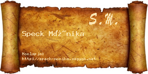 Speck Mónika névjegykártya