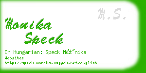 monika speck business card